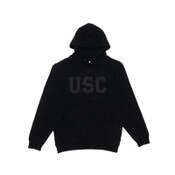 USC Trojans Black Block Tonal Tackle Twill Fleece Pullover Hoodie